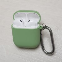 Чехол для Airpods 1/2 Silicone + Microfibra